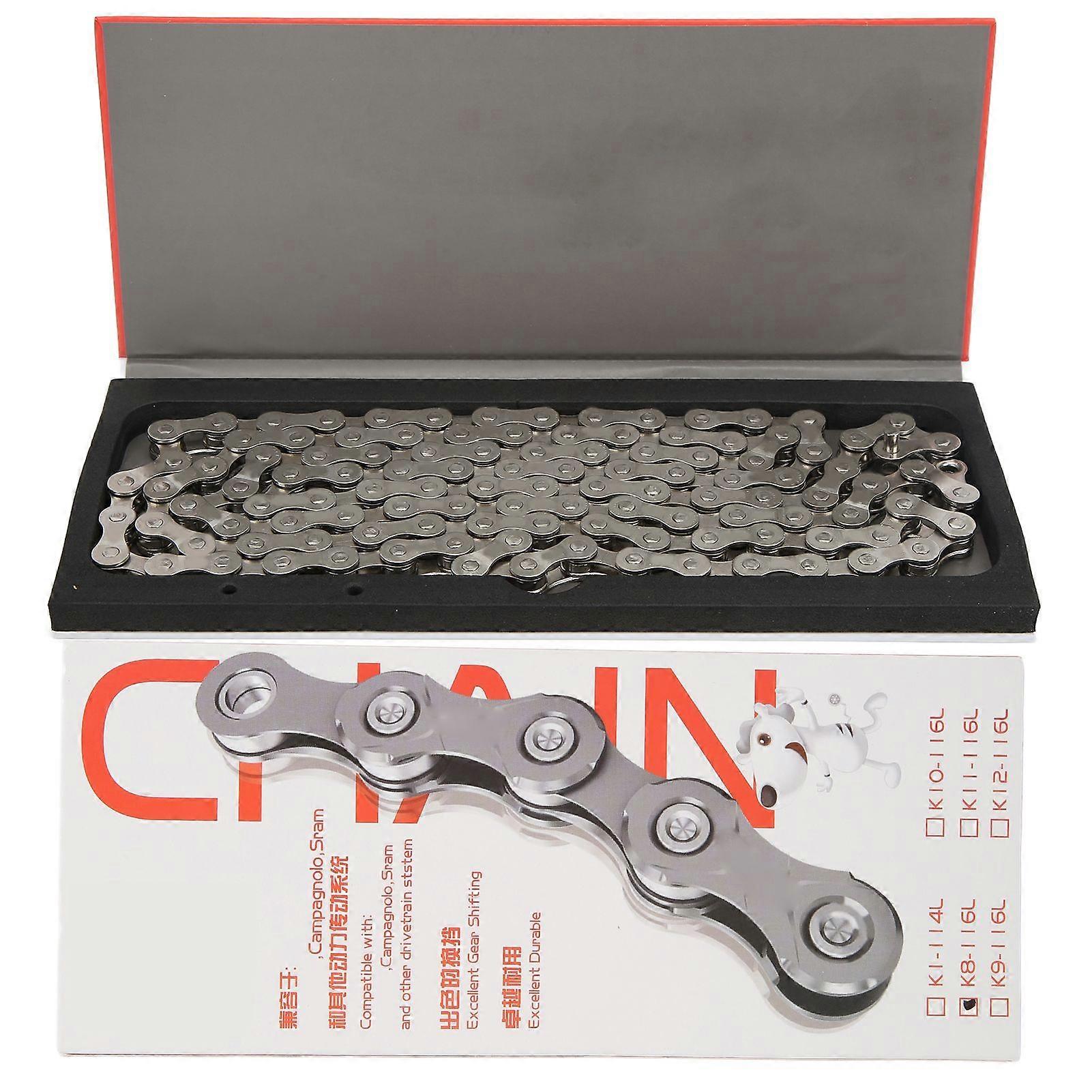 LeBycle Bicycle Chain 116 Links 6/7/8 Speed Rustproof Carbon Steel for Mountain Road Bikes