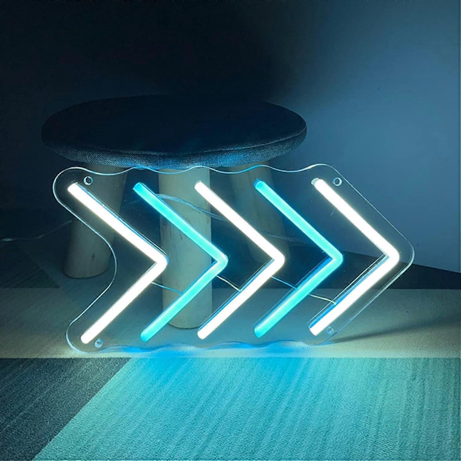 LED Neon Light Sign Arrow Neon Signs Bar Toilet Direction Indicator Window Wall Hanging 50x27cm Luminous Signboard