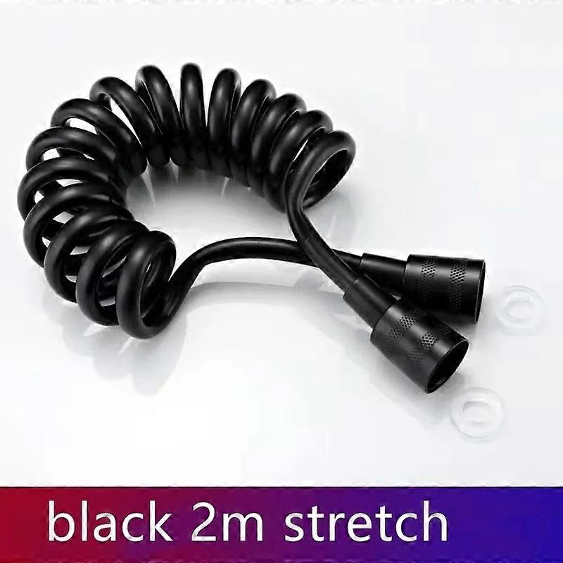 Universal Flexible Shower Hose with Spring Extension Hand Sprayer Pipe Connector for Bathroom Toilet Bidet - Durable Spring Tube