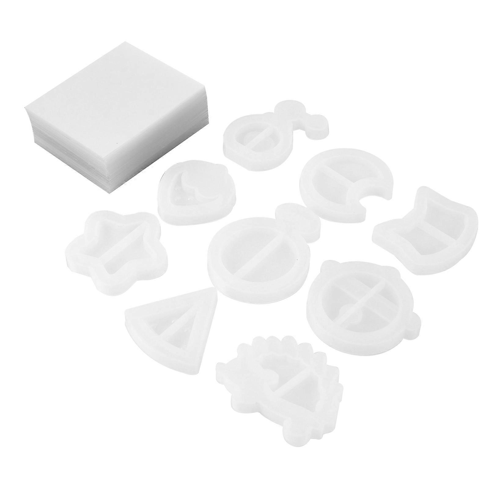 Resin Shaker Molds Key Chain Mold for DIY Use 9Pcs Flexible Silicone Set