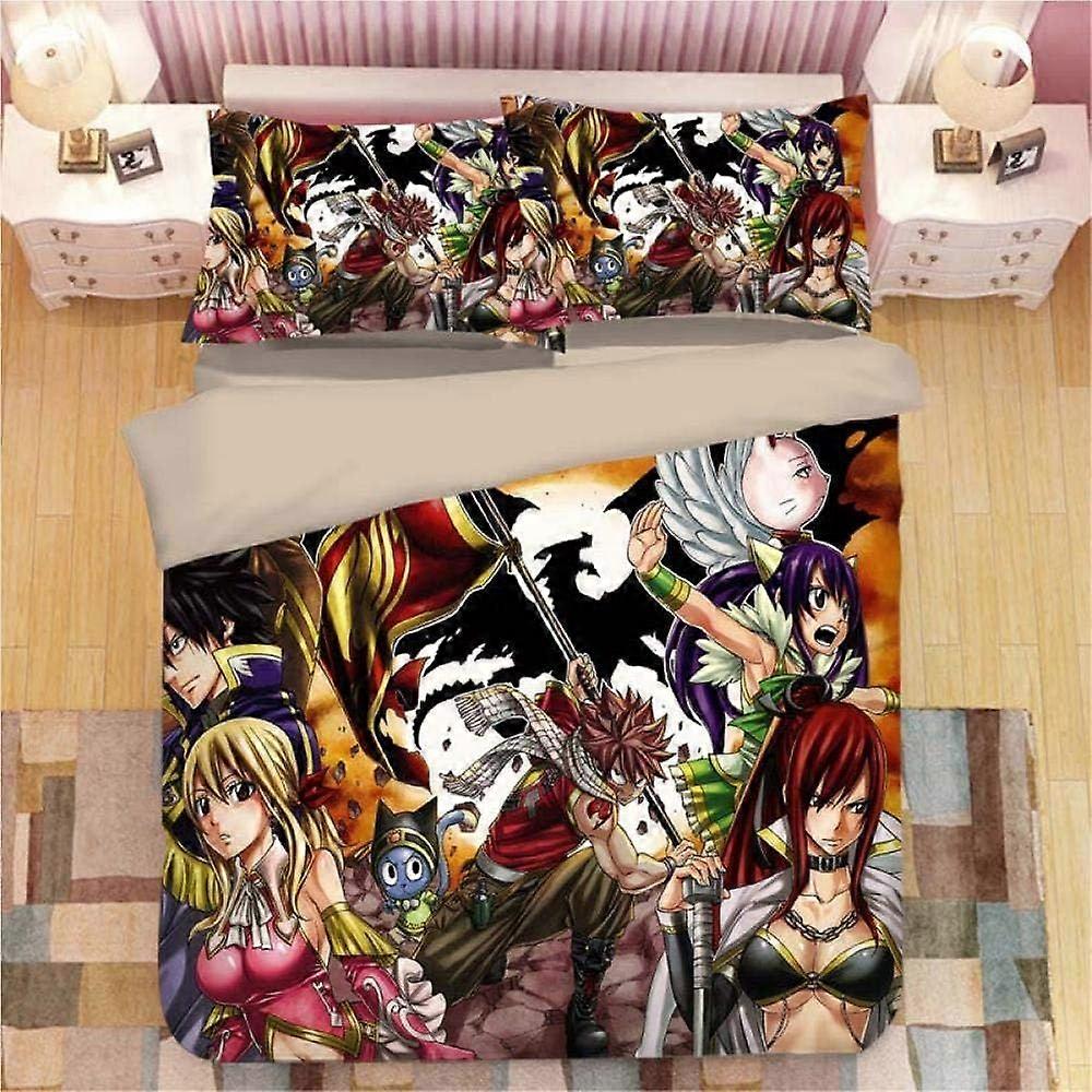 s521 3D Boys Bedding Set King Anime Cool Boy Duvet Cover Set Printed Comforter Cover 3 Pieces Bed Sets With Zipper Closure With 2 Soft Microfiber Pill