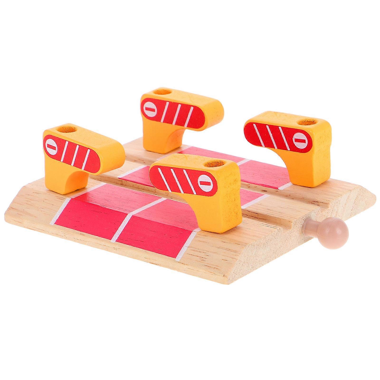 Wooden Train Track Platform for Educational Playtime 3Pcs Train Accessories