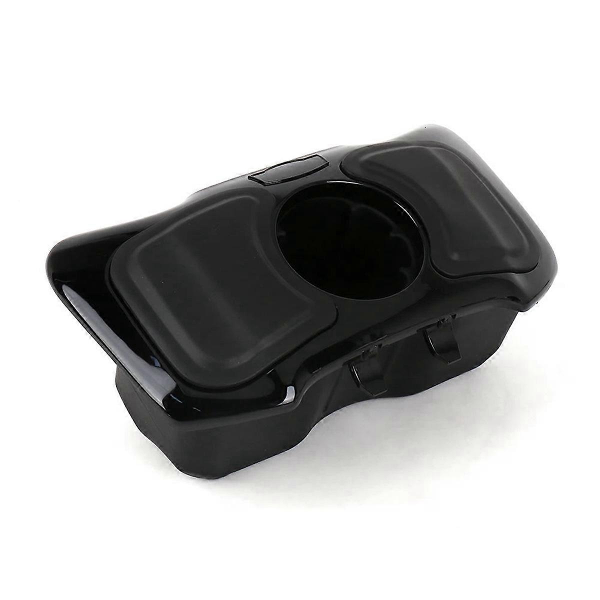 Motorcycle Glove Box Cubby Box with Cup Holder For black