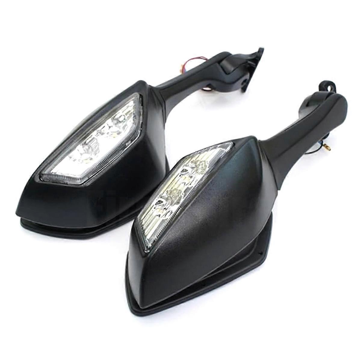Motorcycle Rearview Rear View Side Mirrors with LED Turn Signal Light for -10R ZX10R 10R 2011 - 2014