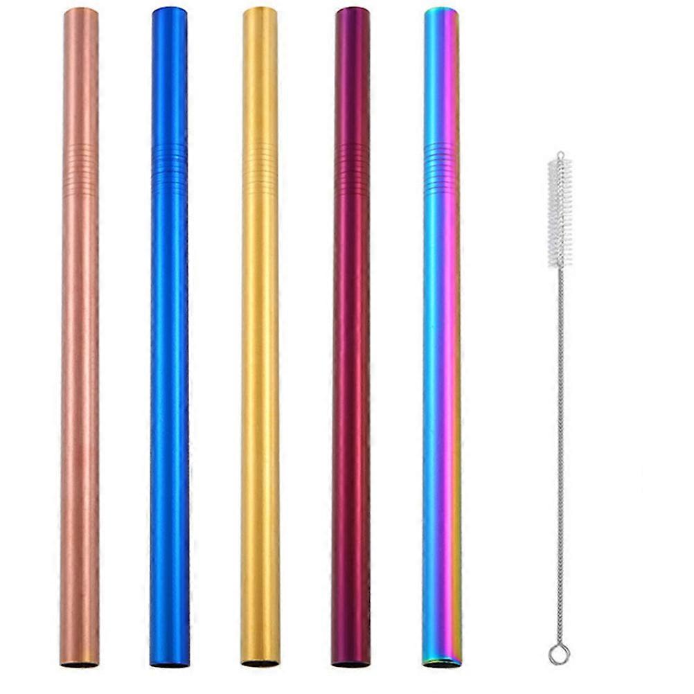Convenient Juice Straws Stainless Steel Straws for Drinking Use 2Sets