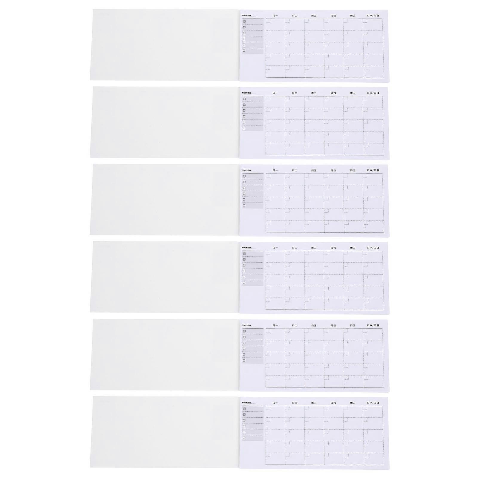 Kawaii Monthly Plan Memo Pad for Writing 30Pcs Blue Portable Sheets