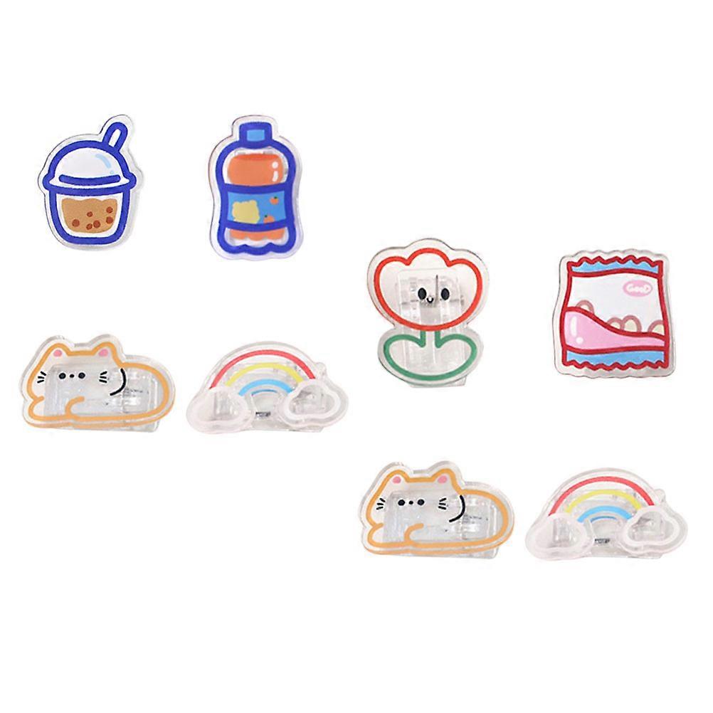 Small Clips For Paper Square Strong Hold Assorted Color 8Pcs