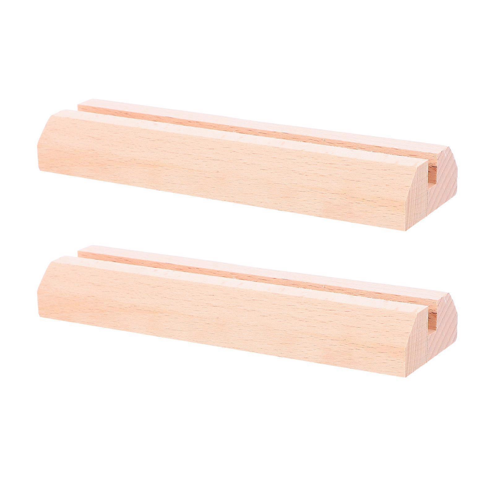 Desk Sign Holder Wooden Base for Menu Display with 4Pcs Rustic Stands