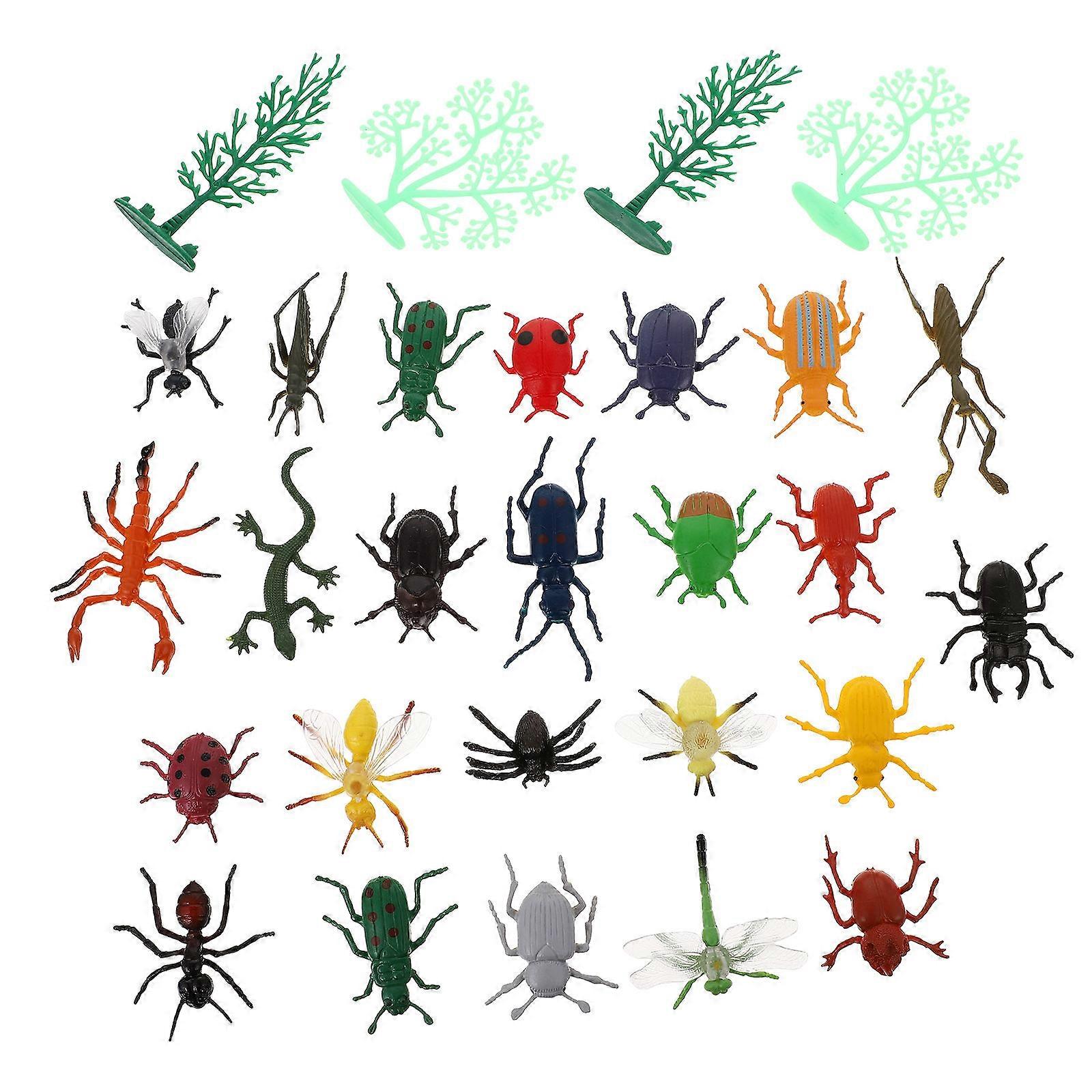 Simulation Insects Bugs Toy for Decoration 48Pcs Fun Teaching Aids