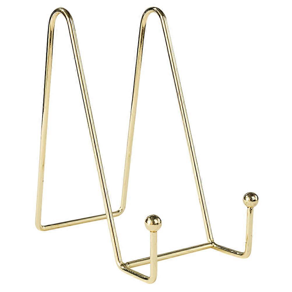 Golden Desktop Book Rack for Storage Use 5Pcs Multi-Purpose Iron Plate Display Shelf