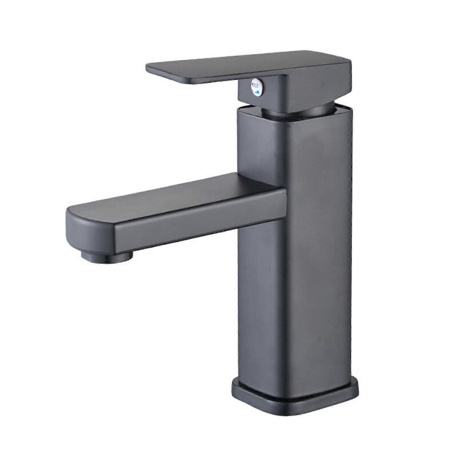 Bathroom Faucets Black Chrome TwoTone Finish Deck Mounted Hot And Cold Mixer For Vanity Sink And Kitchen