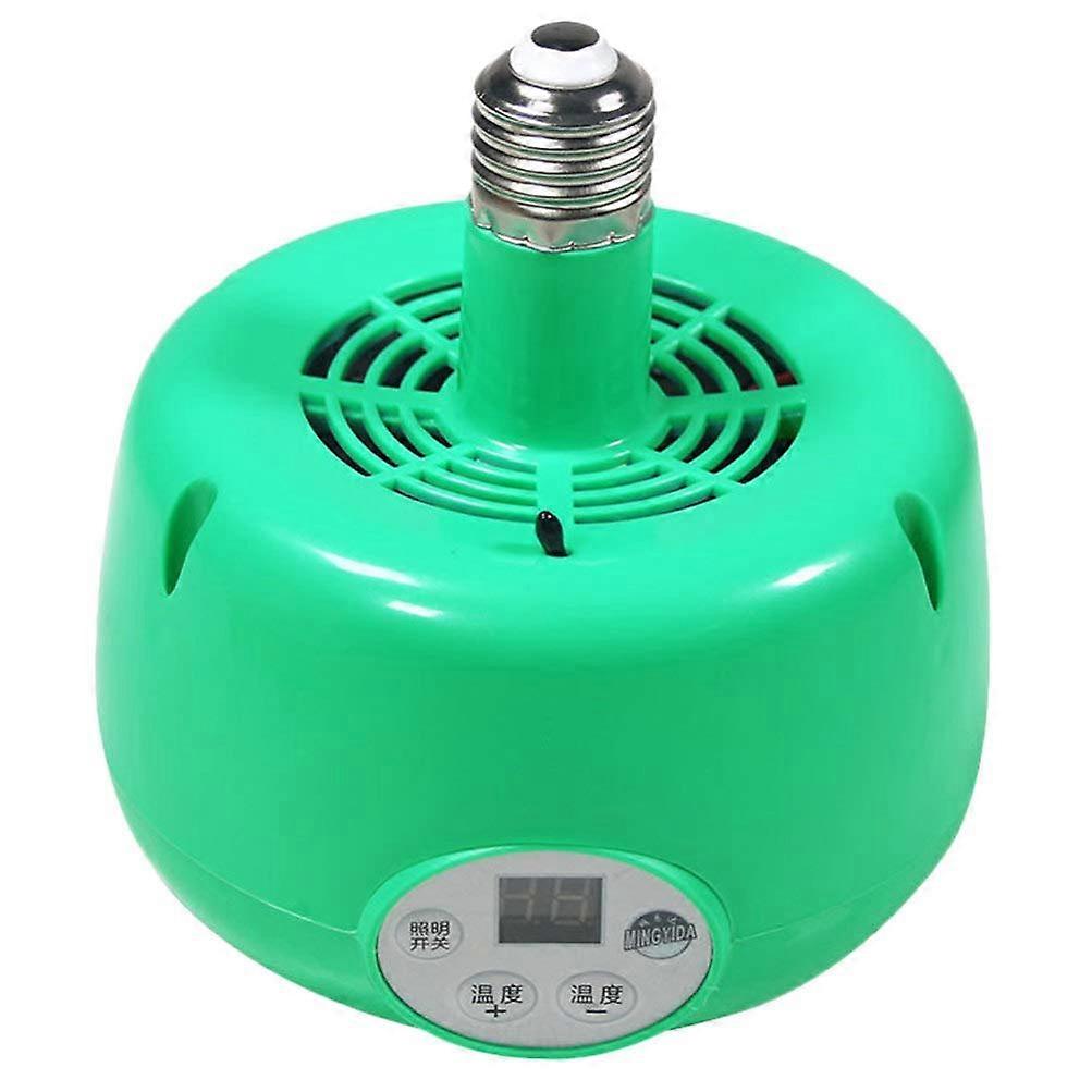 Pets Heat Lamp Adjustable Temperature Chicken Heater Fan Brooder Lamp For Lizard Snake Aquarium Reptile Green