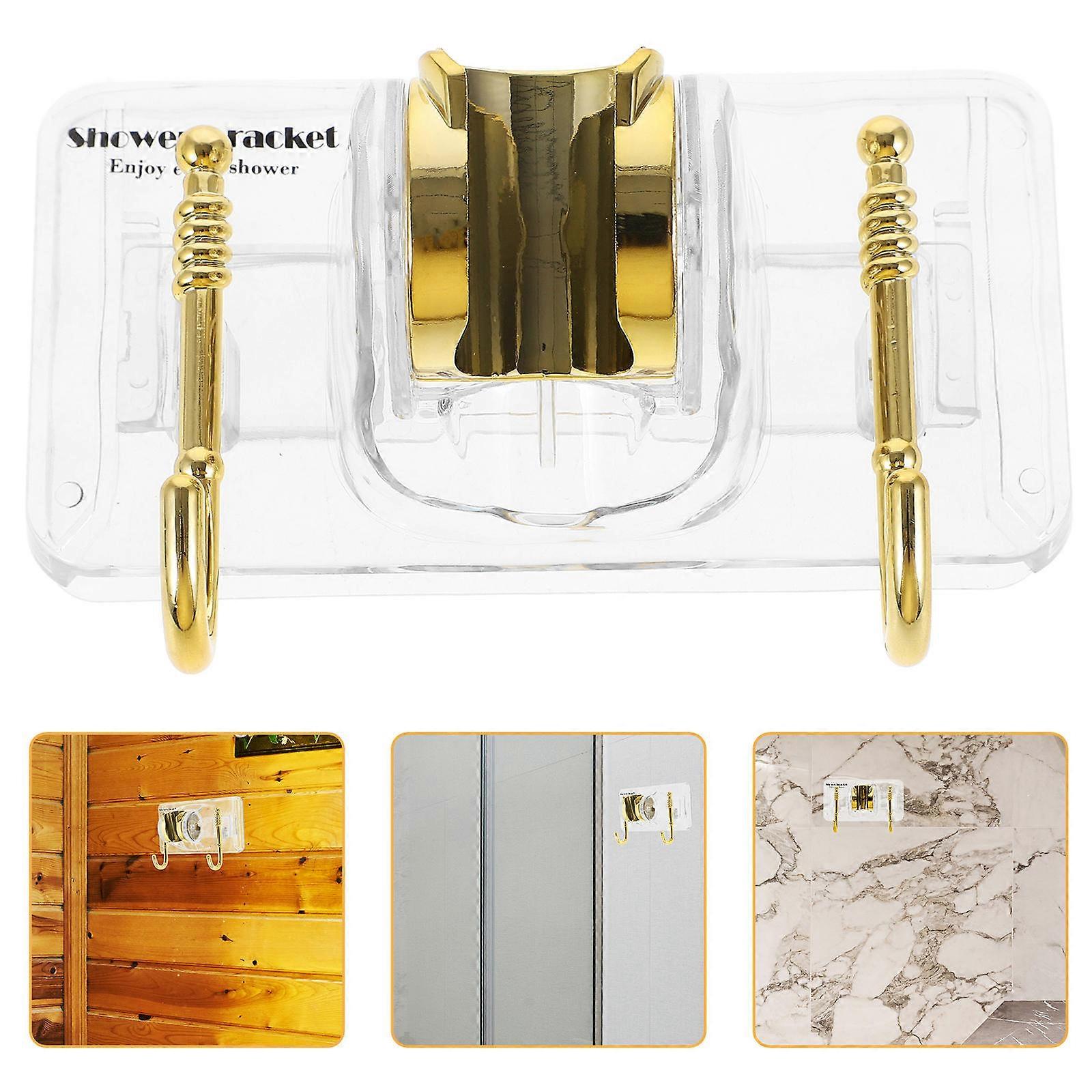 Shower Head Holder 3Pcs Rectangular Plastic Mount Ideal For Bathrooms Hotels And Barbershops