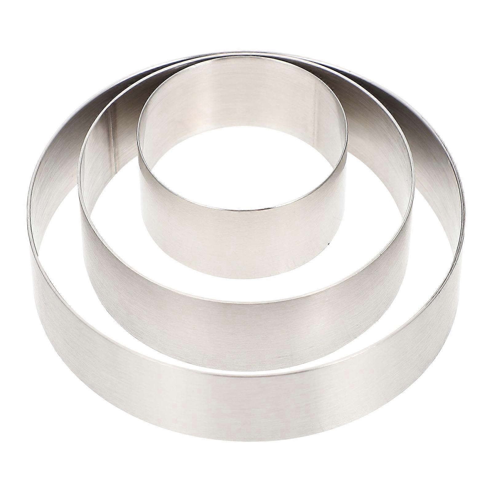Baking Tools Stainless Steel Cake Ring Mousse Making Molds 9Pcs
