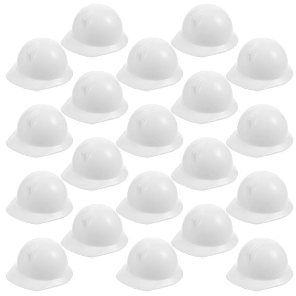 Mini Dolls Construction Hat Plastic for Dress Up 80Pcs