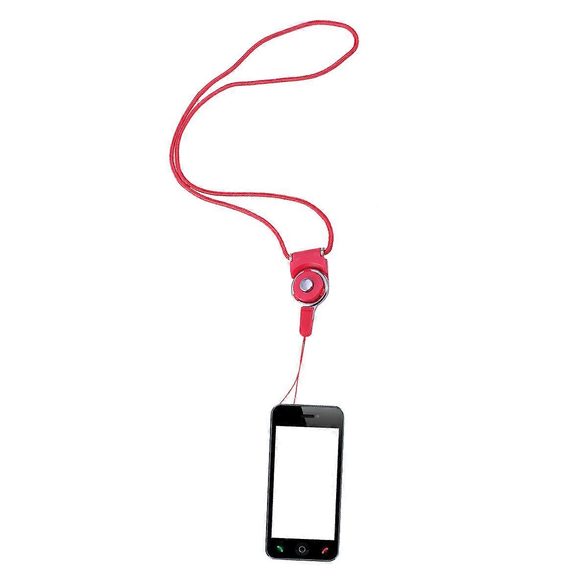 Quick Release Strap Detachable Rotary Buckle Long Lanyard Red For Mobile Phone And USB Flash Drive 1Pack