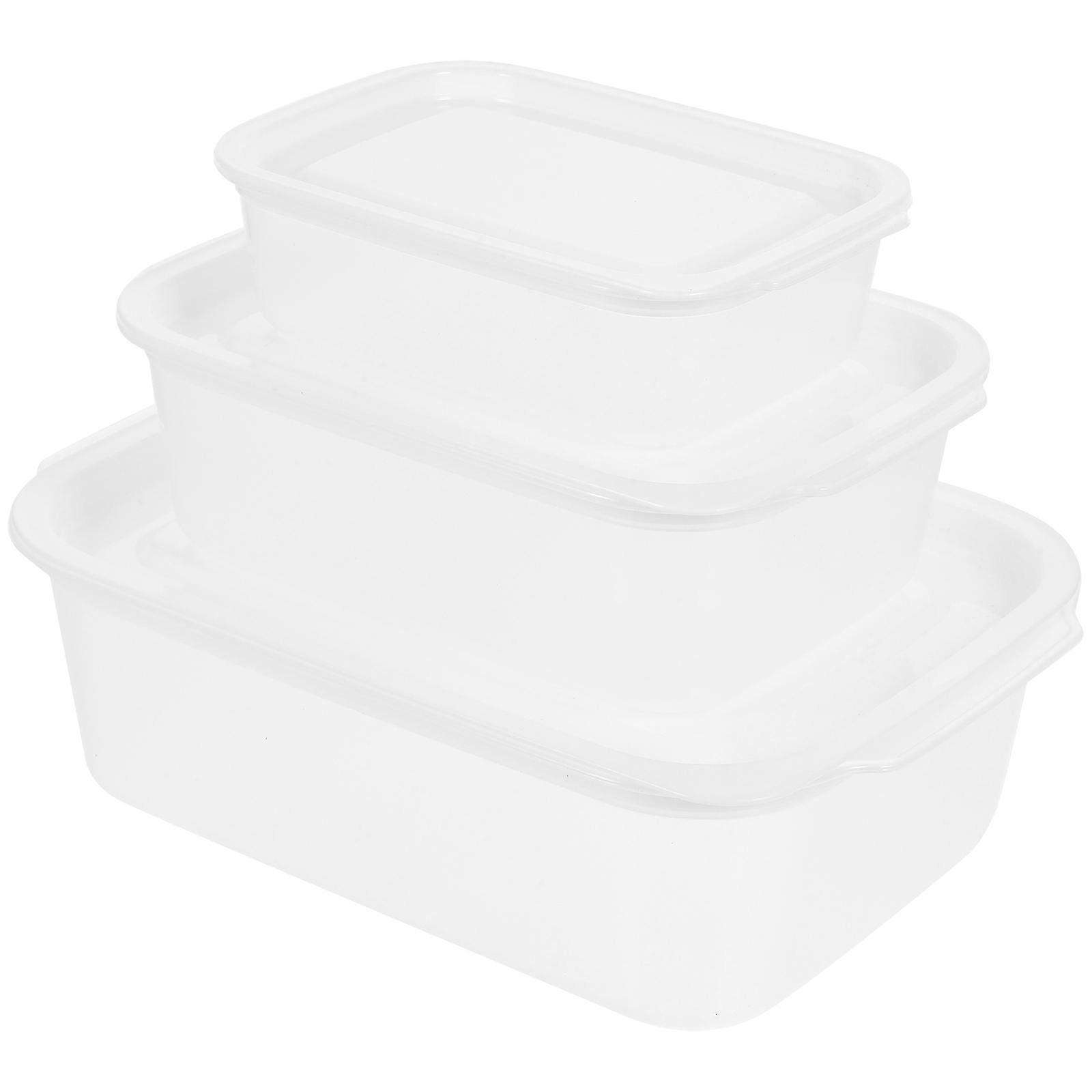 Plastic Containers For Food Storage Rectangle PP Material Freezer Storage Bins For Kitchen Organization 1Set