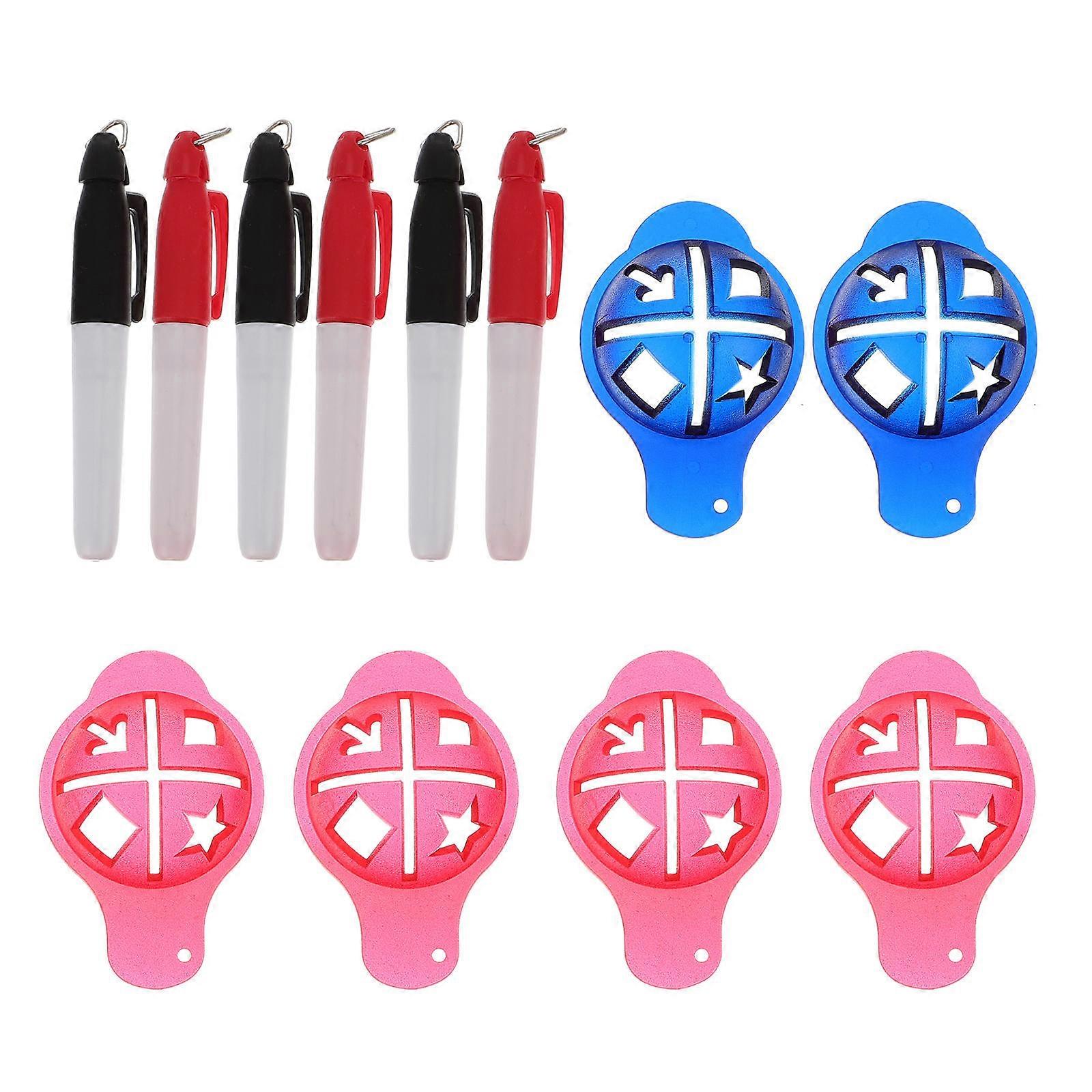 Ball Marker Line Drawer for Outdoor Use 12Sets Random Color Included