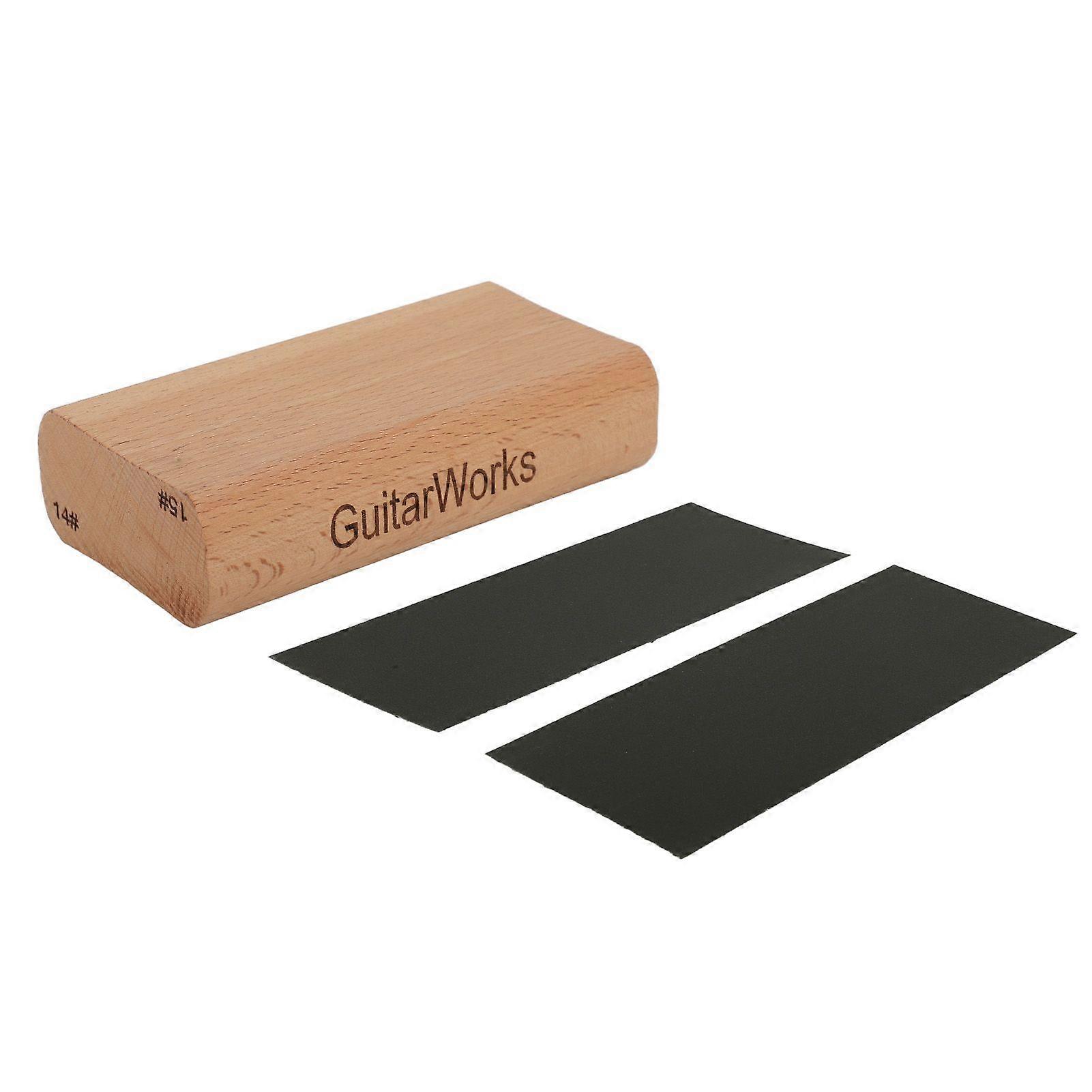 Wood Radius Sanding Block Luthier Tool for Guitar Fretboard Fingerboard Fret Leveling 14 and 15 Inch