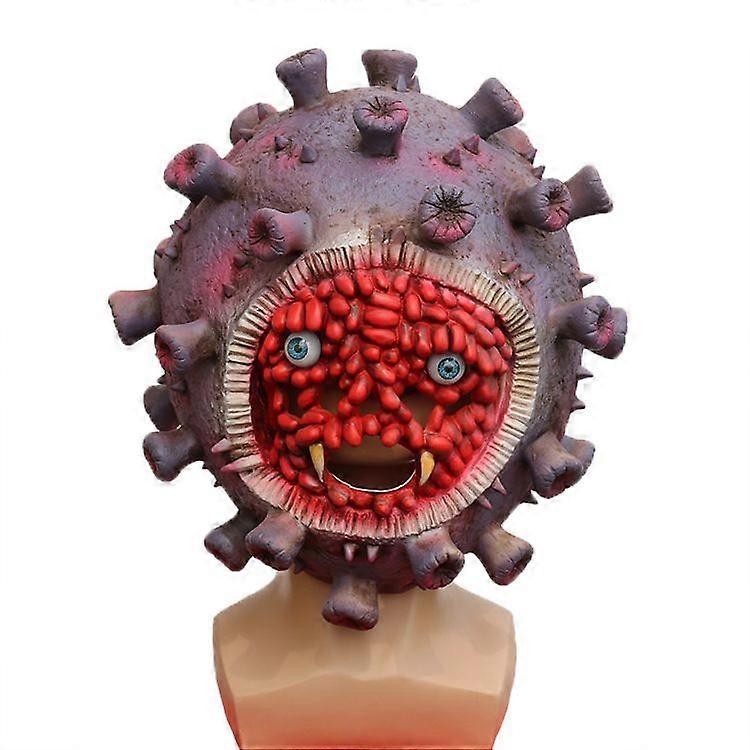 Halloween Virus Mask Latex Head Cover 2019-ncov Teaching Model Prop Scary Mask One Size