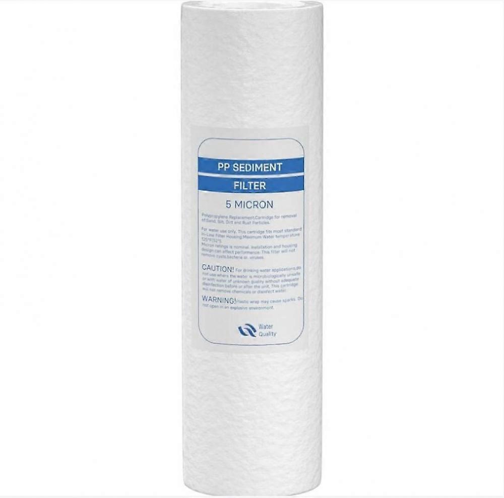 PP Sediment Filter  10" 254 mm  Fineness 5  60 x 60 x 254 mm  Drinking Water Filter for Reverse Osmosis