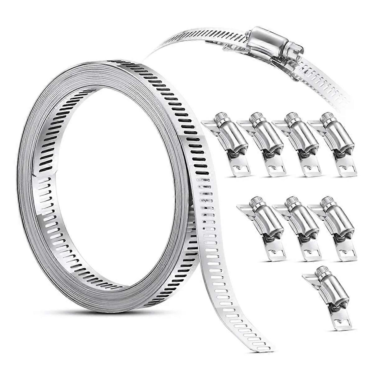 3.5M Hose Clamp Strap Adjustable Worm Gear Pipe Ducting Hose Clamp