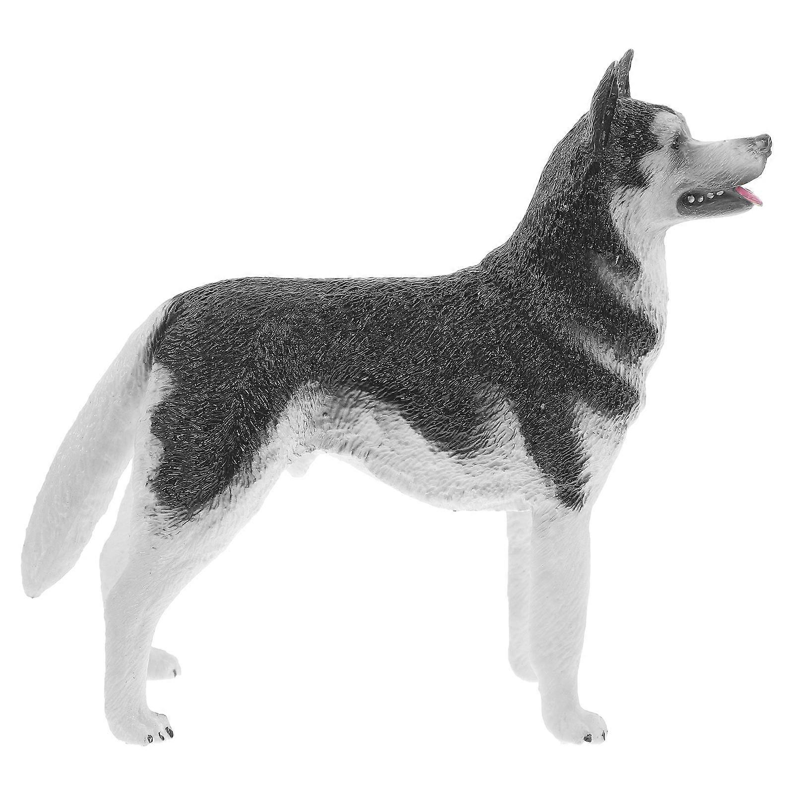 Standing Dog Model Plastic Dog Ornament for Decor 2Pcs Simulation
