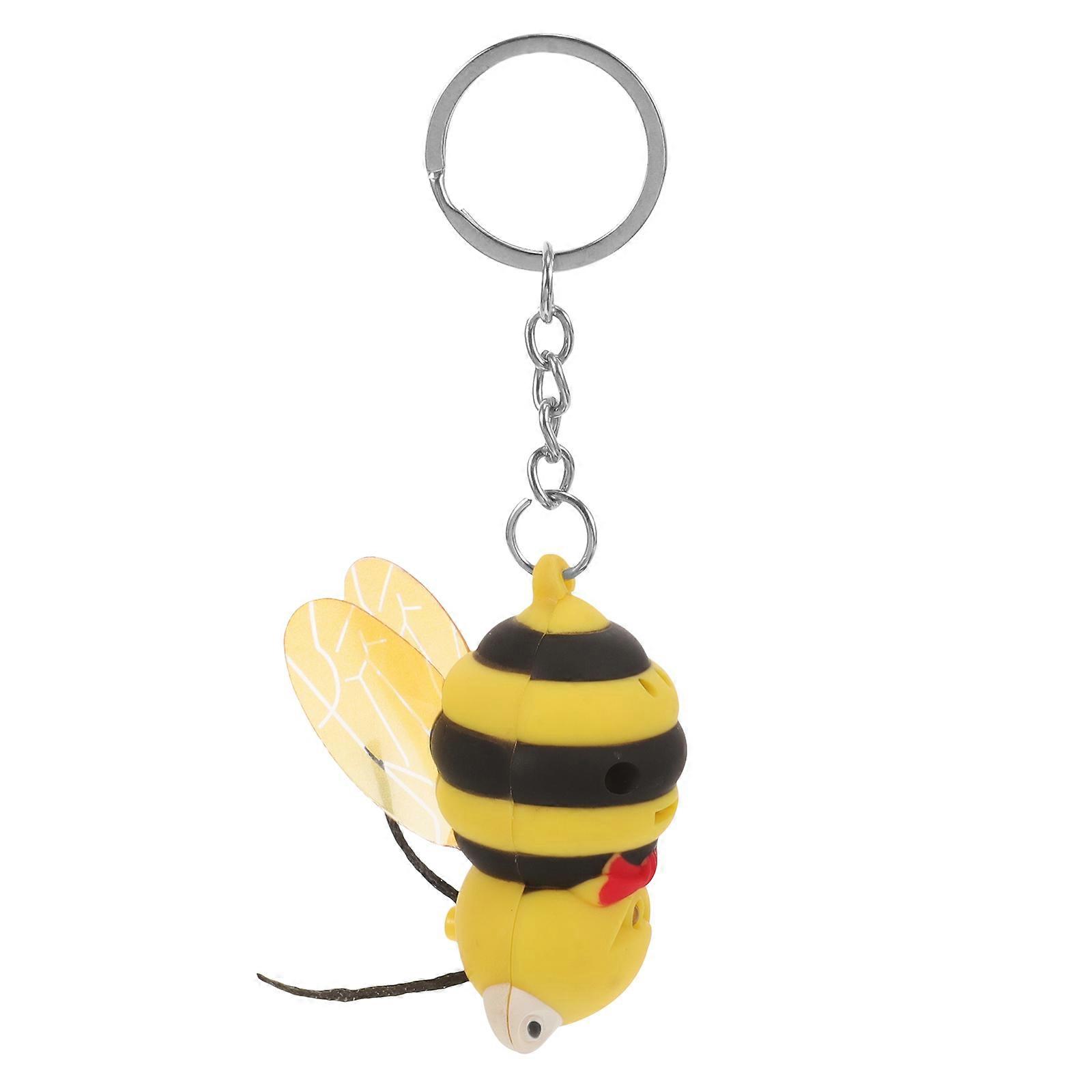 Yellow Bee Shaped Keychain with Innovative Style