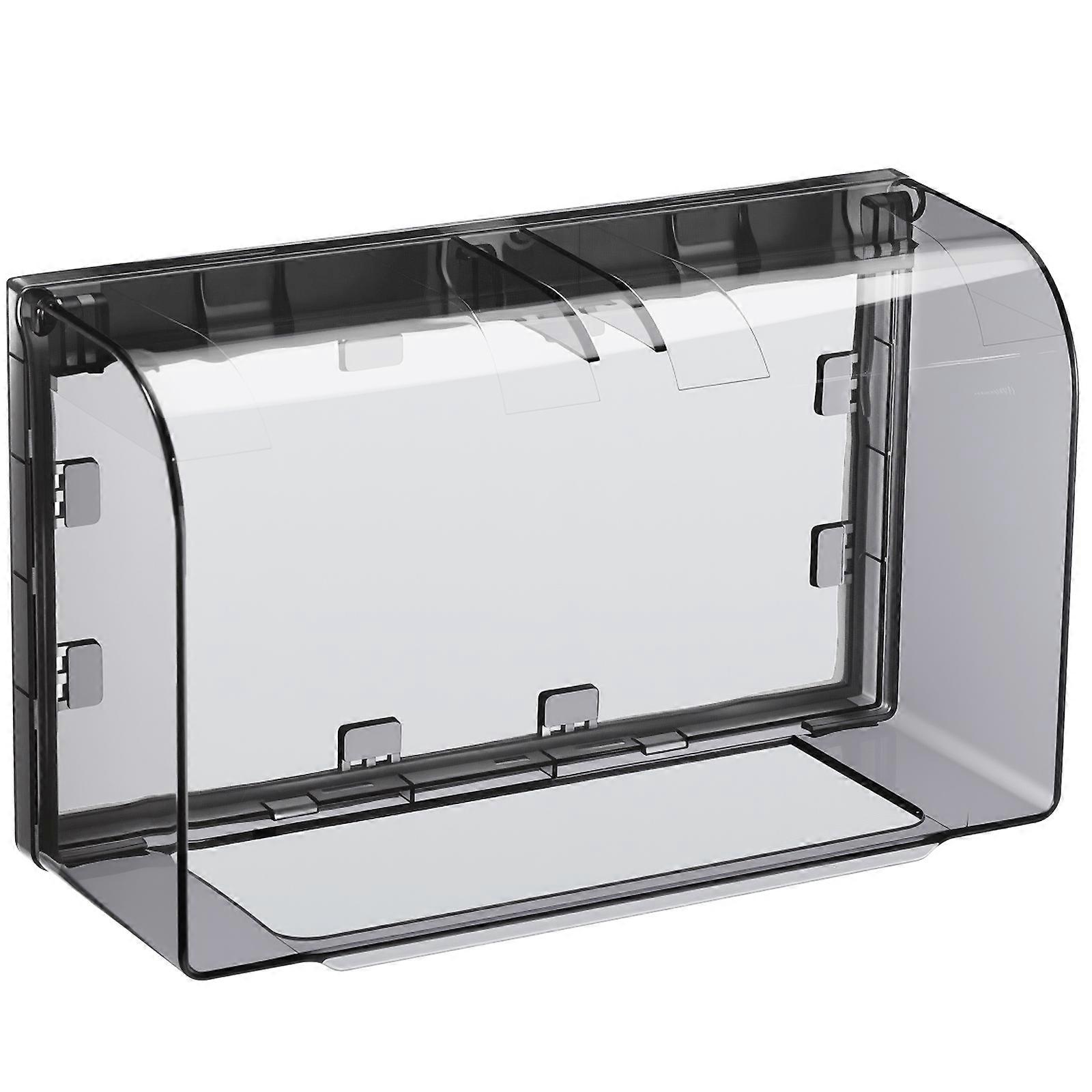 Outlet Cover Double-Position Socket Cover for Home Use 3Pcs Black Plastic