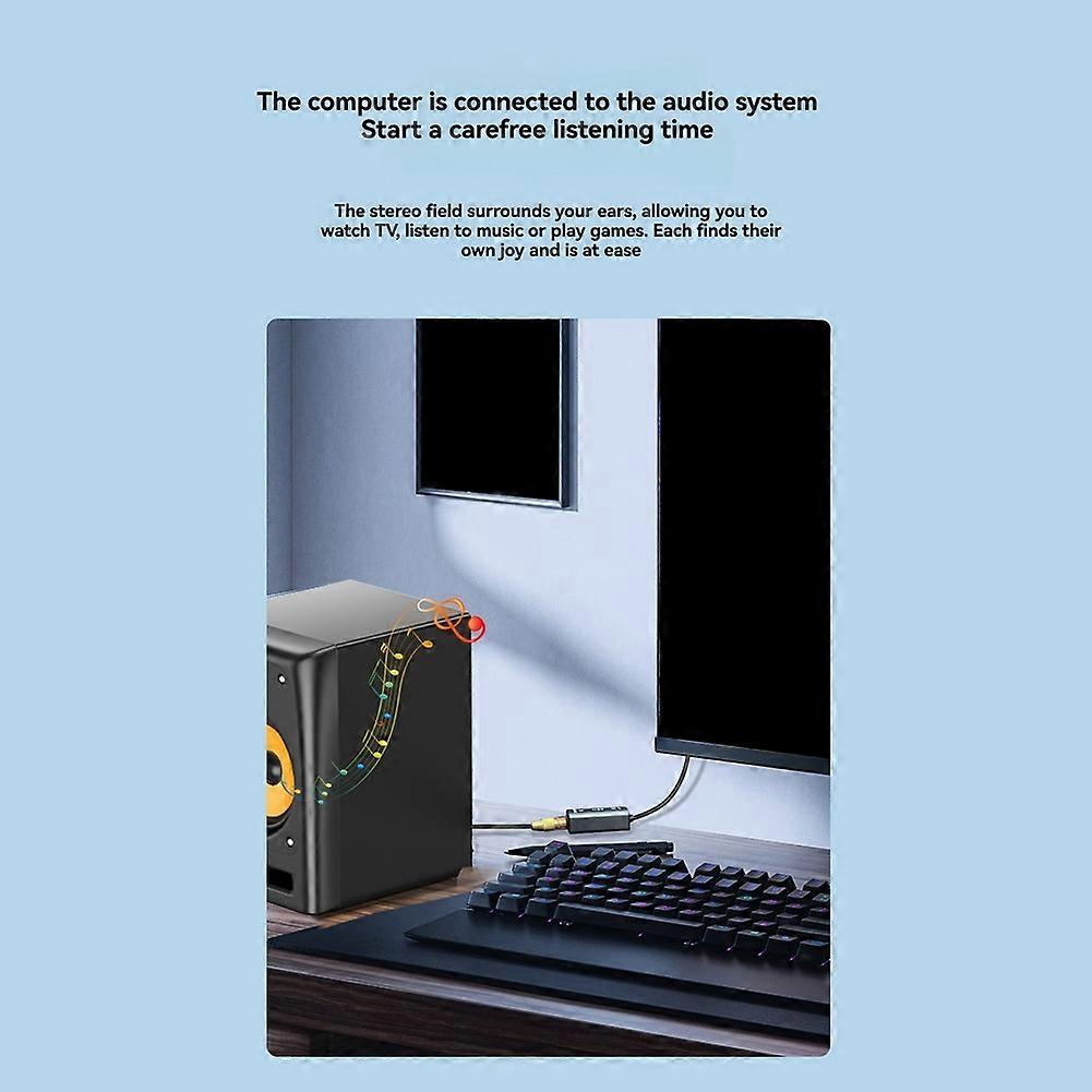 USB to Optical Audio Converter USB to SPDIF Adapter 24bit/96KHZ Audio Adapter for Connecting Laptop to Soundbar