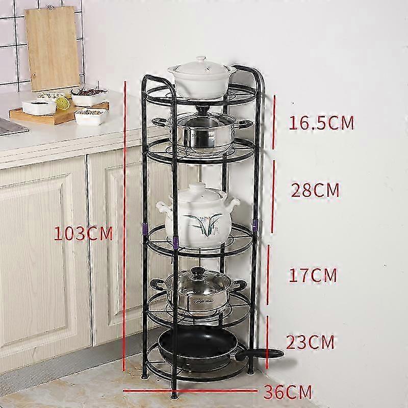 25-26 Kitchen Storage Rack Floor Storage Rack Kitchen Pot Rack Creative Multi-layer Pot Rack