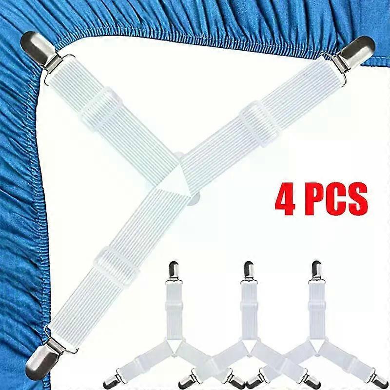 Universal Bed Sheet Fixed Holder High Elastic Adjustable Crisscross Fastener Straps Kits Non-Slip Sofa Cover Clips