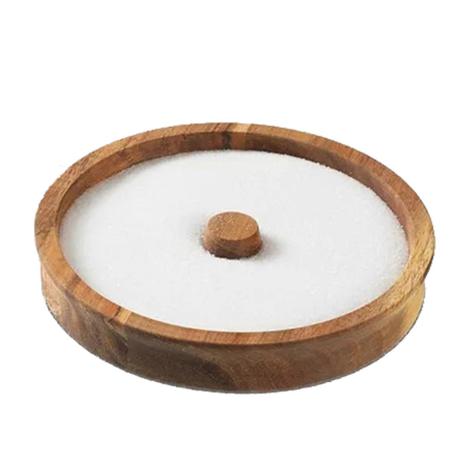 Salt Rim Set Round Wooden Salt Render With Stand For Kitchen Garnishing And Serving Home Dorm Party Tableware