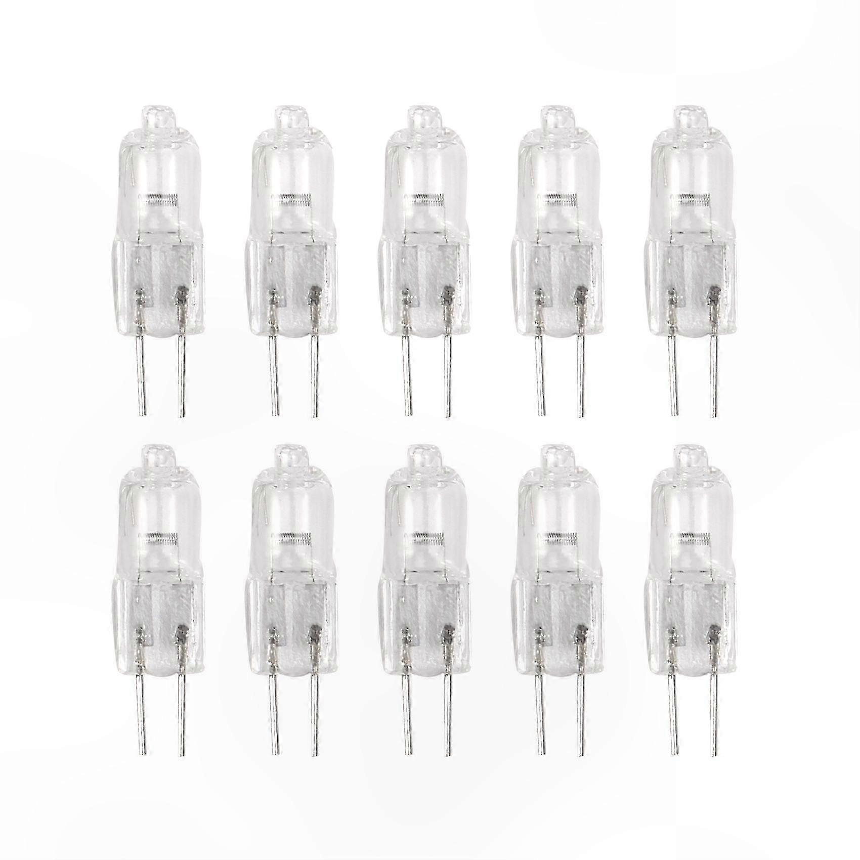 10-Pack G4 Halogen Bulbs, 12V 35W Warm White Pin Base