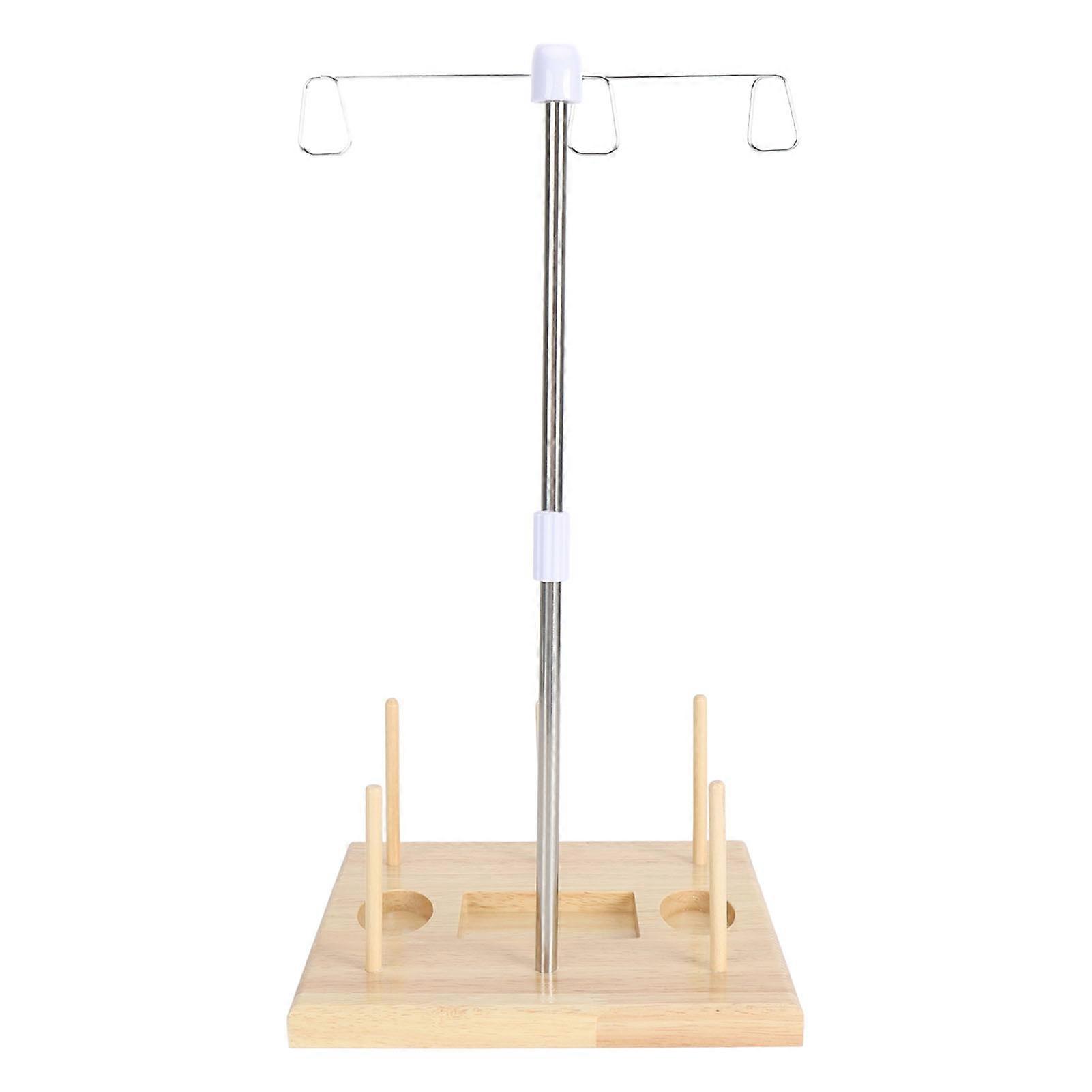 Thread Holder Stable Wood Base Large Spool Thread Stand for Embroidery Sewing Machine Type D 