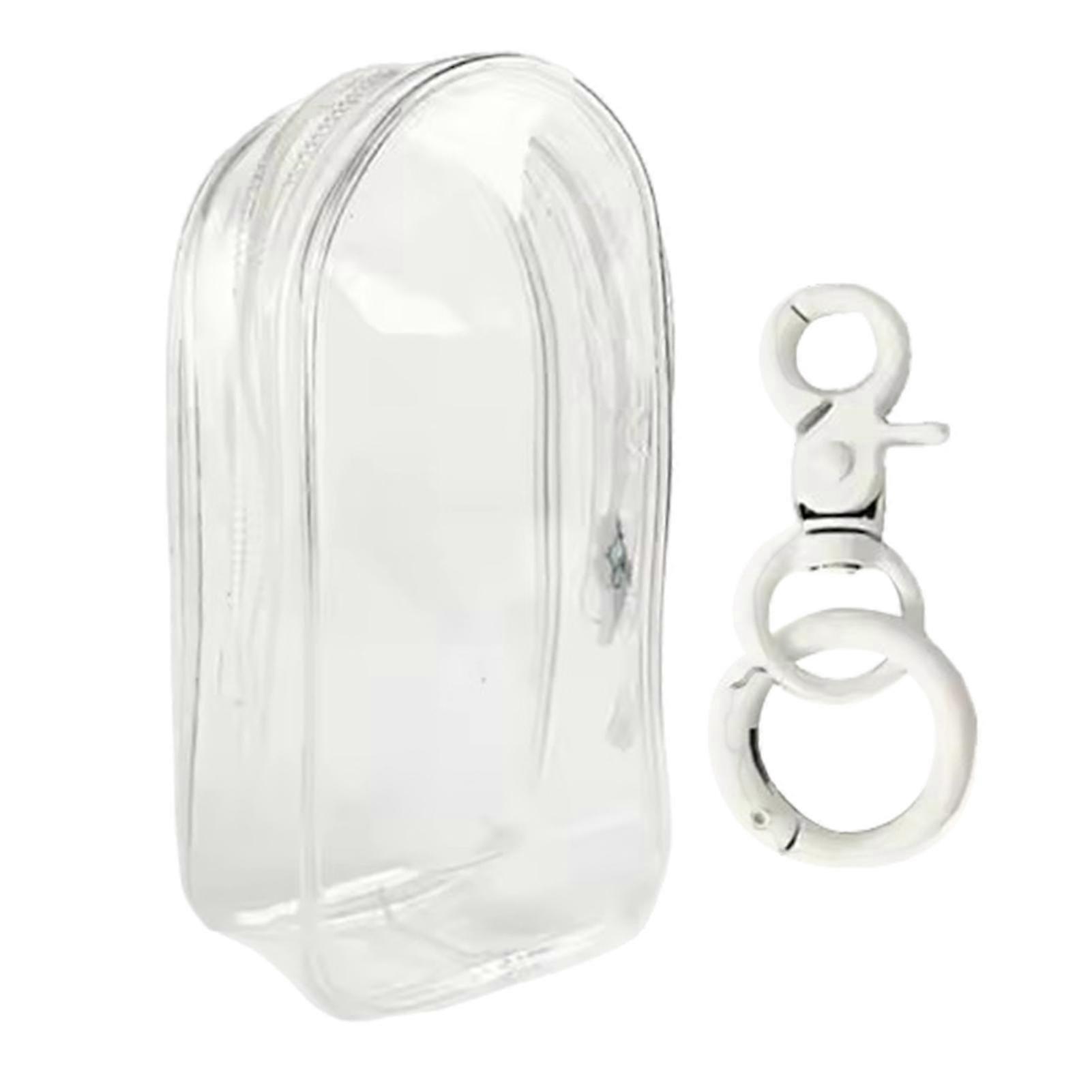 PVC Labubu Doll Protective Bag with Keychain Portable Plush Doll Case Dustproof Doll Outing Bag