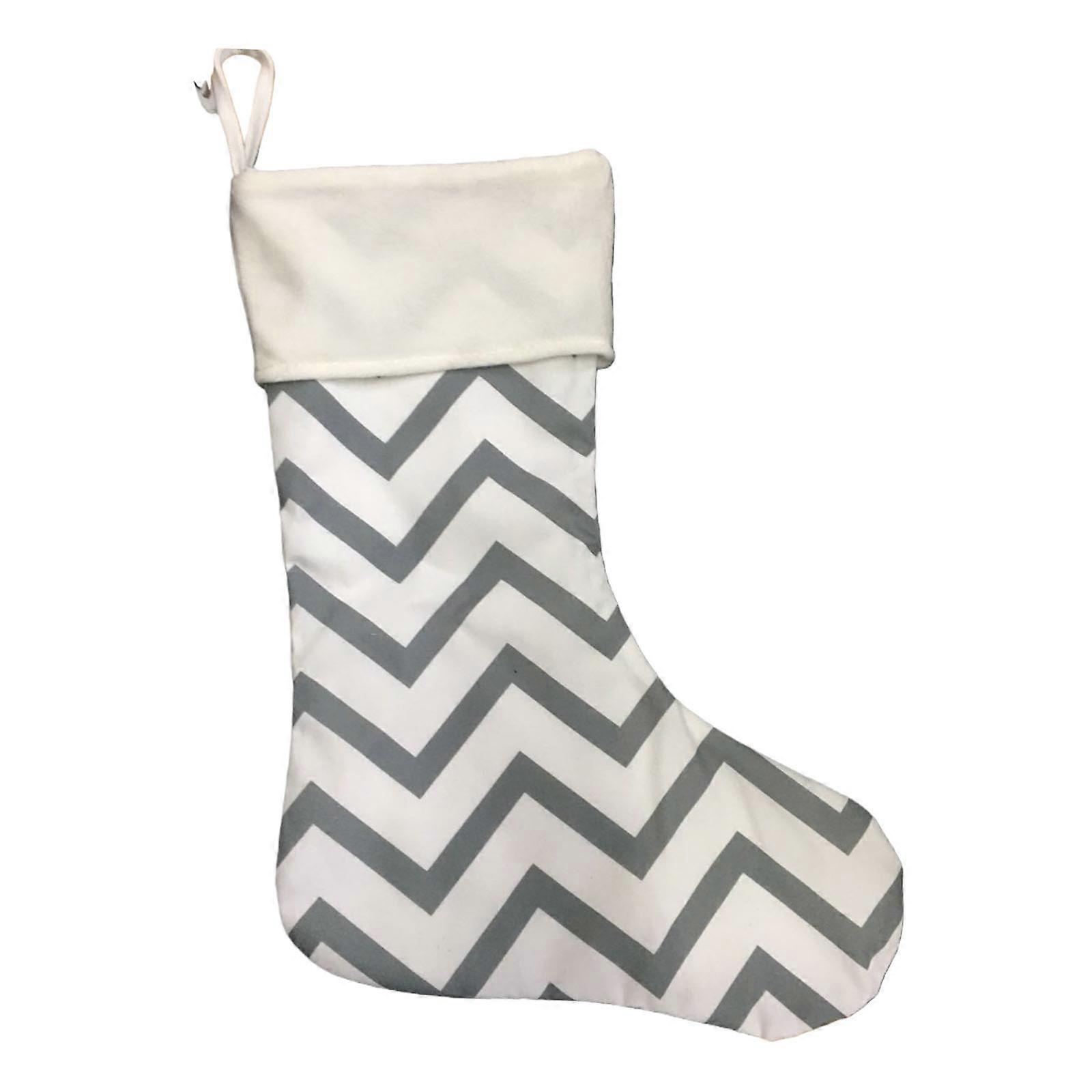 Christmas Tree Decoration Stocking With Ample Storage Space User Friendly Fabric And Festival Pattern Design Multicolor