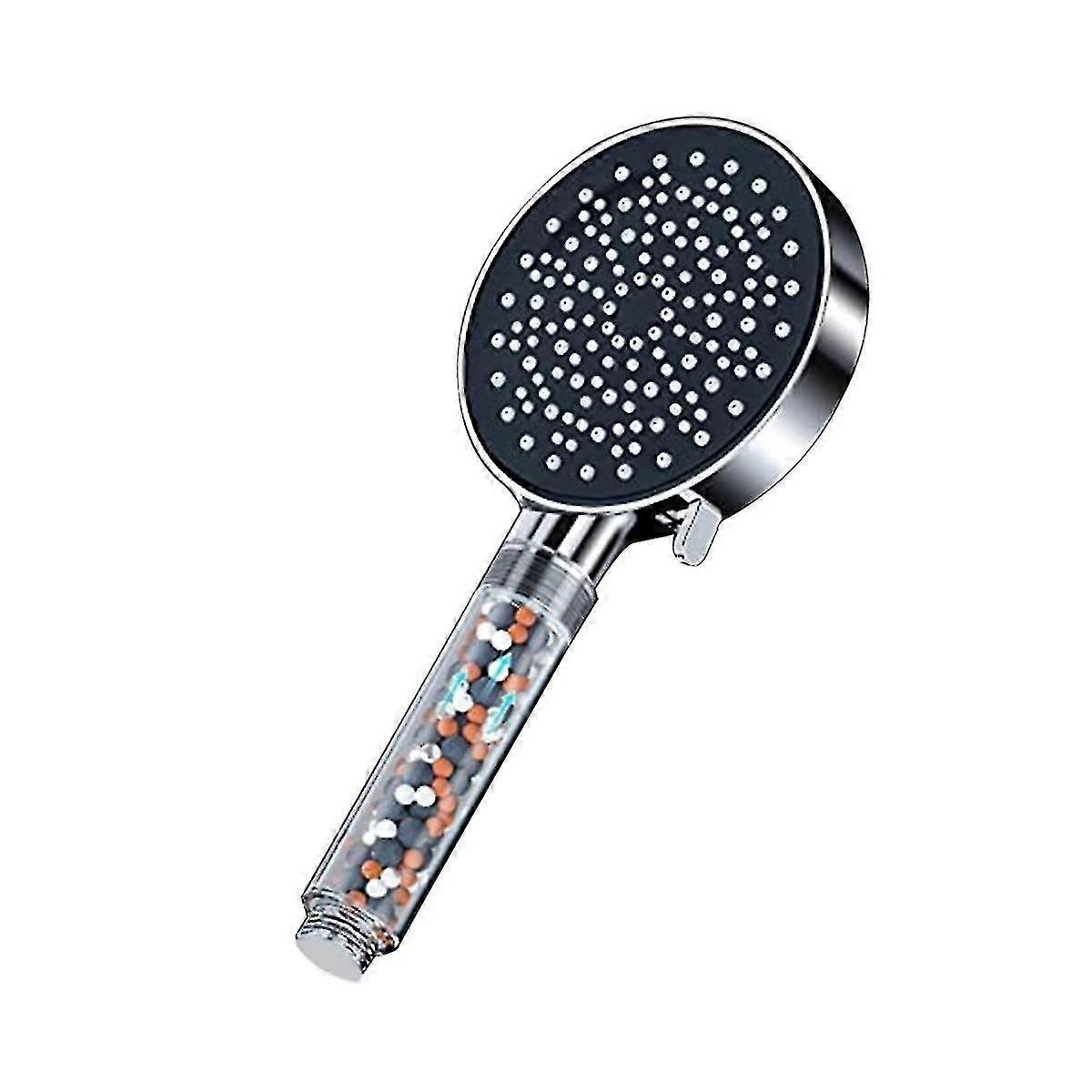 Water-saving shower with filter, 6 nozzles, rain booster