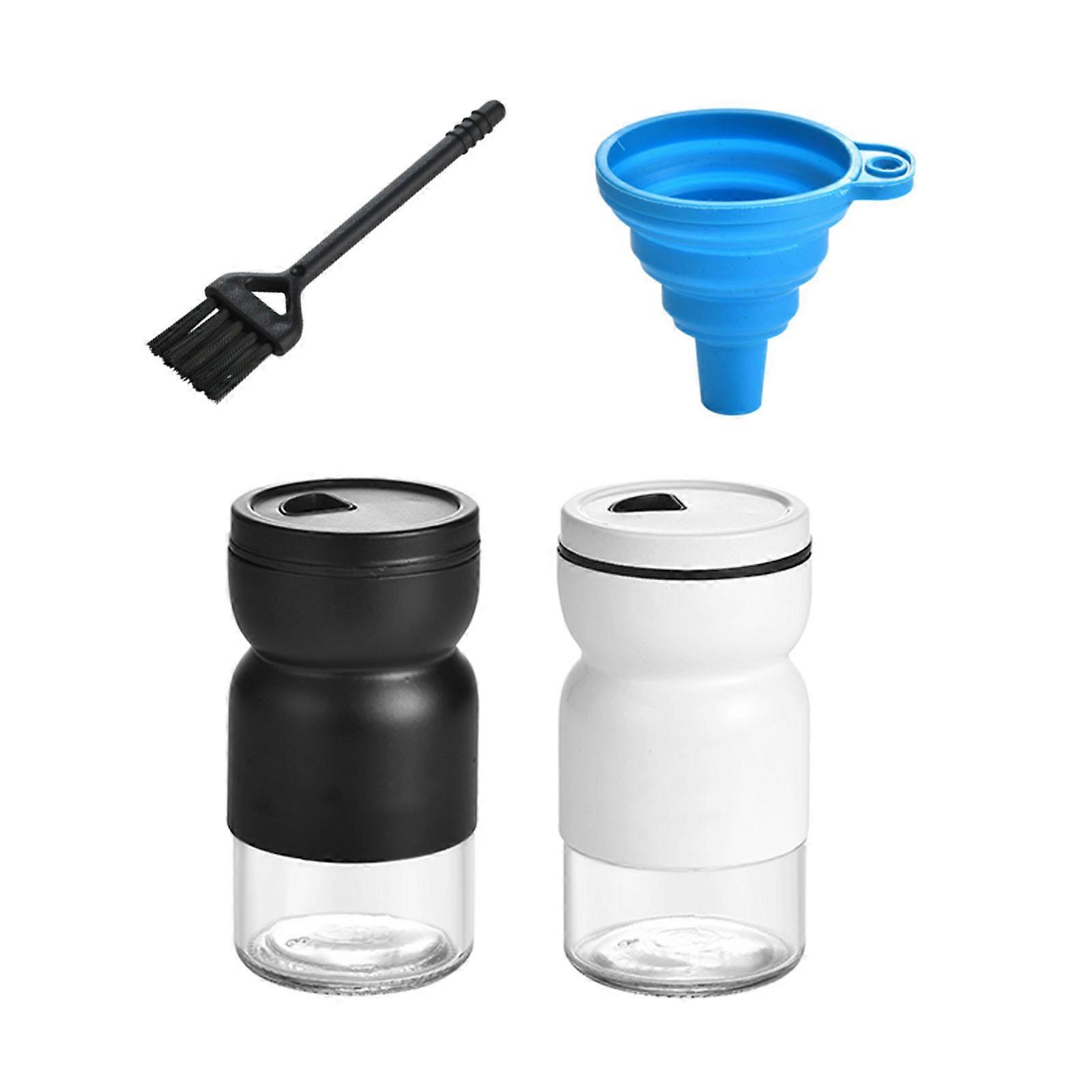 Salt Pepper Holder Muti-functional Seasonings Storage Container Bottle with Lid Stickers for Enthusiasts Multicolor