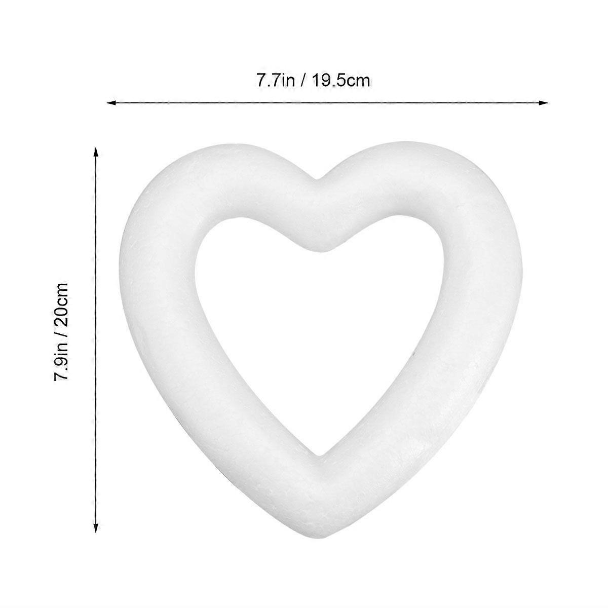 White Modeling Hollow Love Heart Polystyrene DIY Craft Modeling (White)