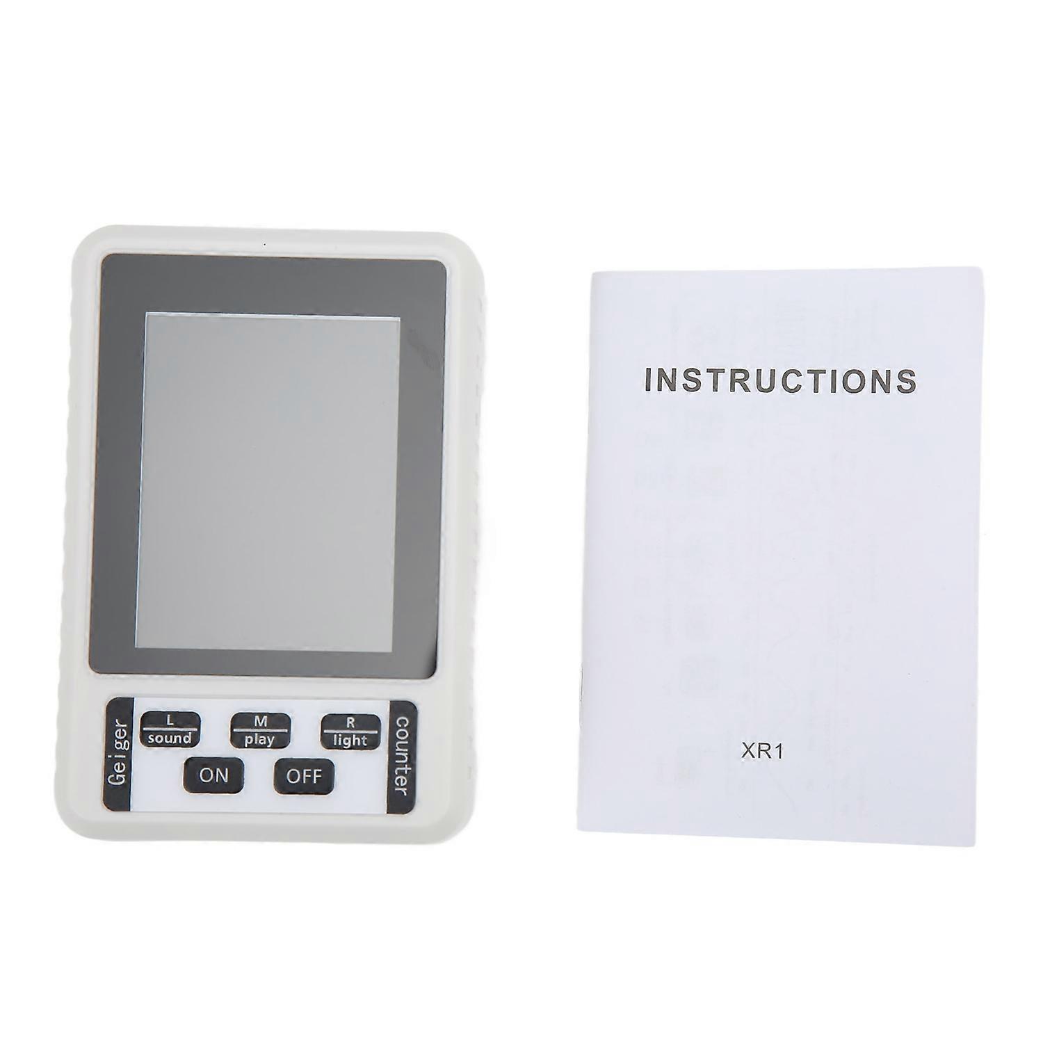 Nuclear Radiation Detector Geiger Counter X β γ Rays Tester Radiating Dose Alarm White