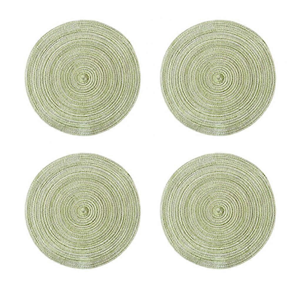 Round Placemats, Insulation Edge Round Table Mats for Dining/Kitchen Table Placemats Set of 4, 14"