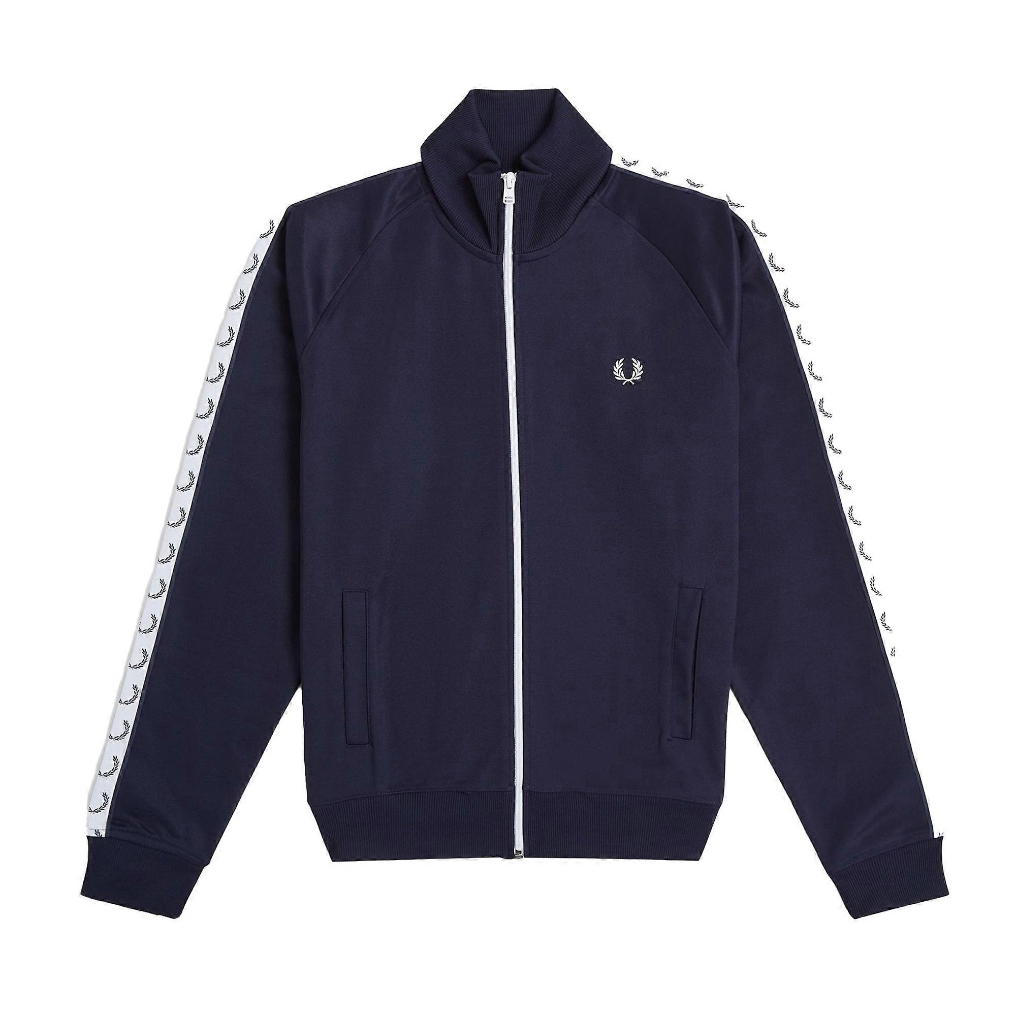 Fred Perry Taped Track Top Jacket Carbon 