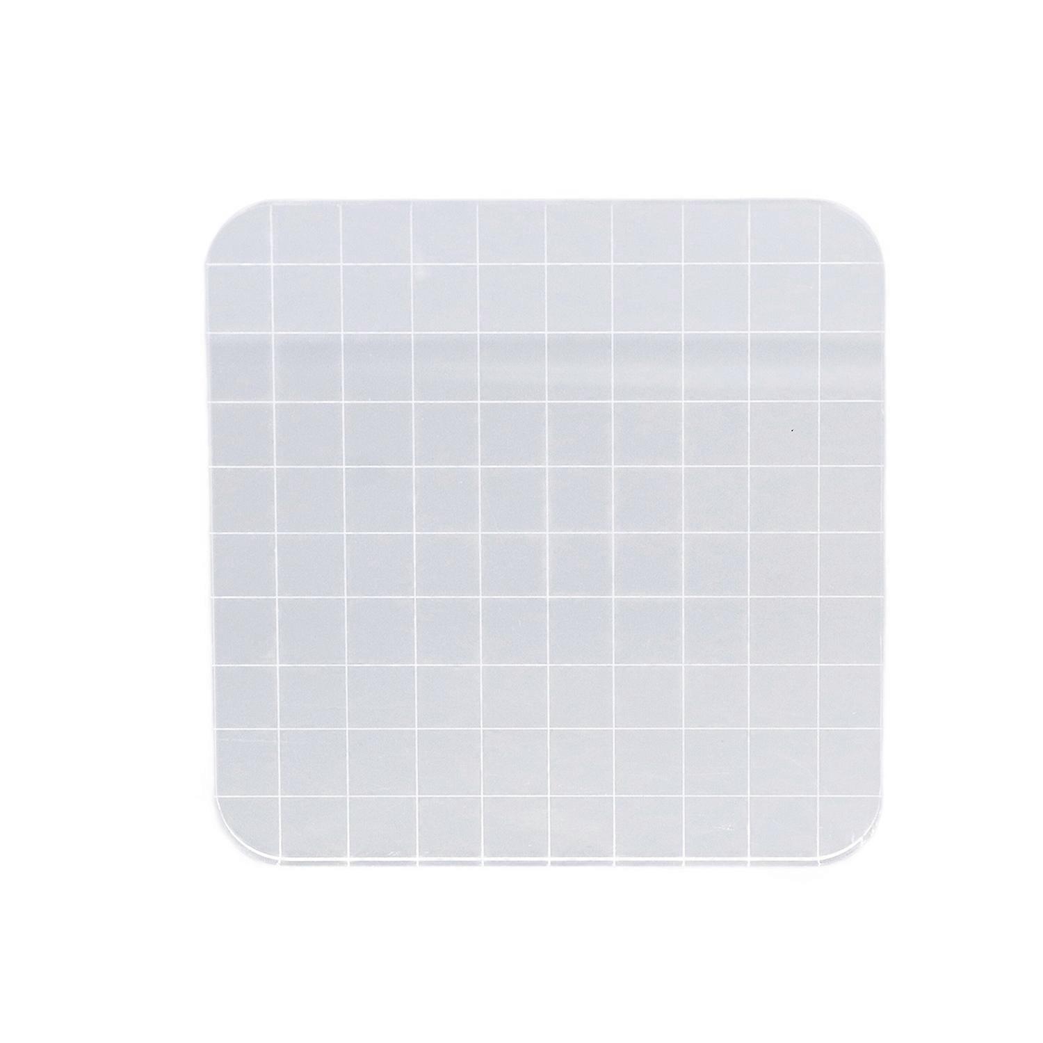 Acrylic Block 10x10cm Safe Round Corner Transparent Reusable Highly Durable Clear Stamps for Noteboo