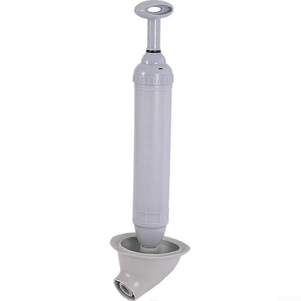 Air Pressure Toilet Plunger with Quick Clog Removal and Ergonomic Handle for Easy Use (Grey)