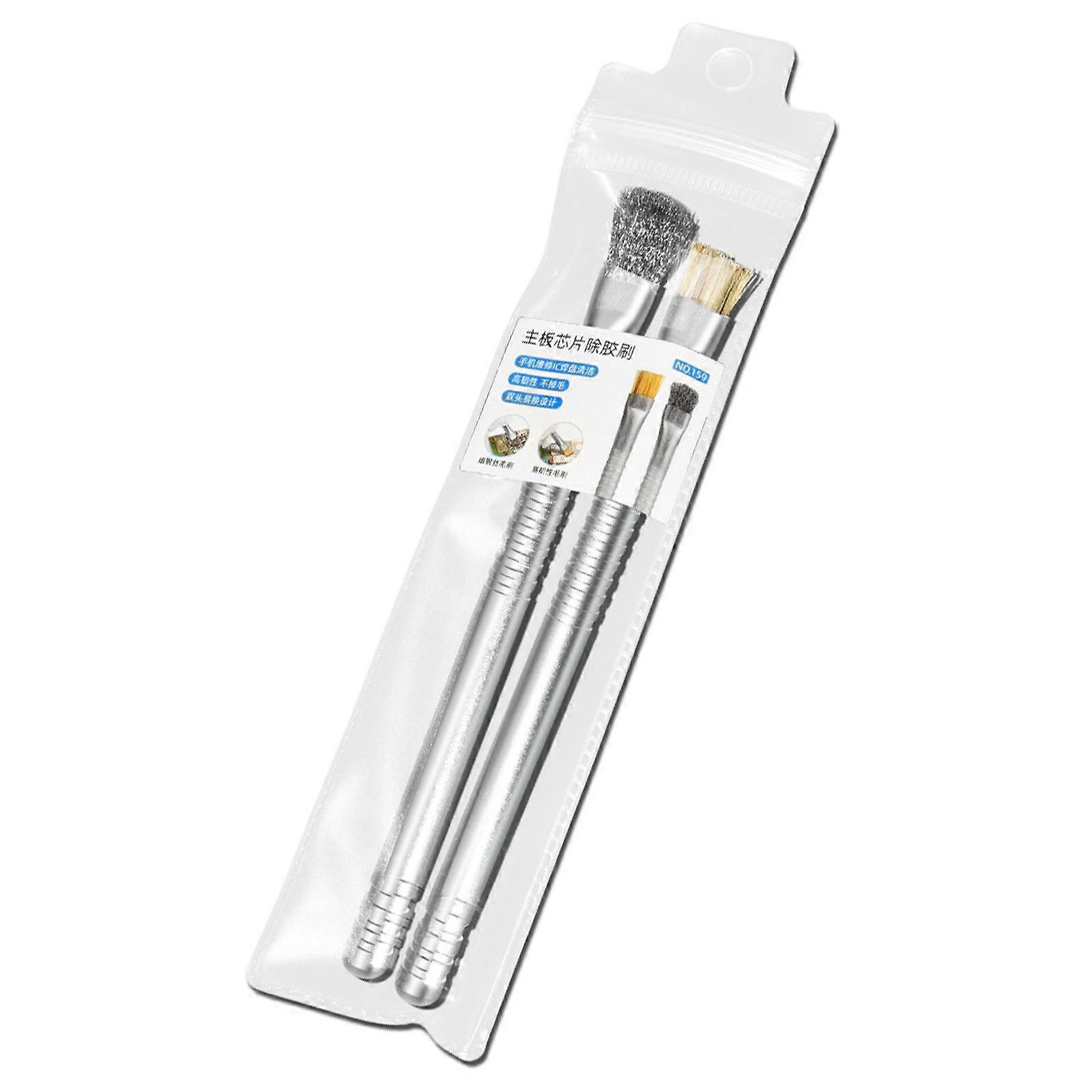 Complete Phone Repair Maintenance Solution 2-in-1 Solder Pad Cleaning Brush Easy to Use for Efficient Electronics Care  White