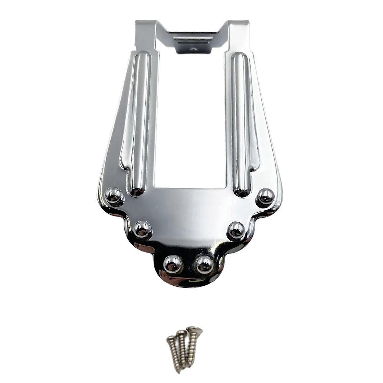 Heavy Duty Jazz Guitar Bridge Metal Texture Suitable for Enhancing Volumes and Customizable String Height Adjustment  Silver