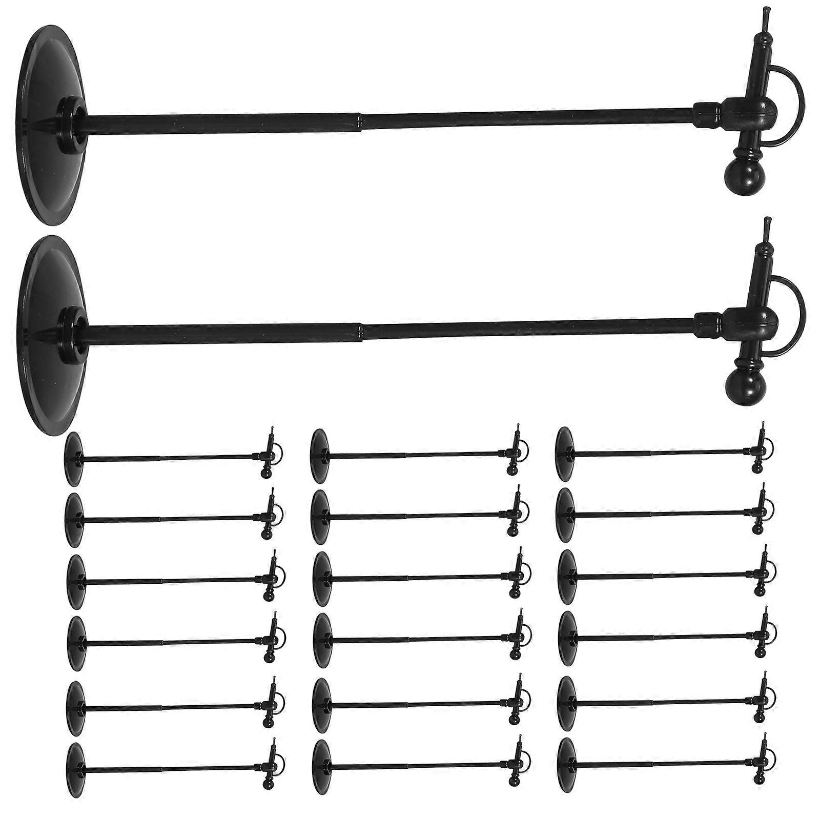 60Pcs Mini Microphone Model Decorative Use for Miniature Landscape Grey Plastic