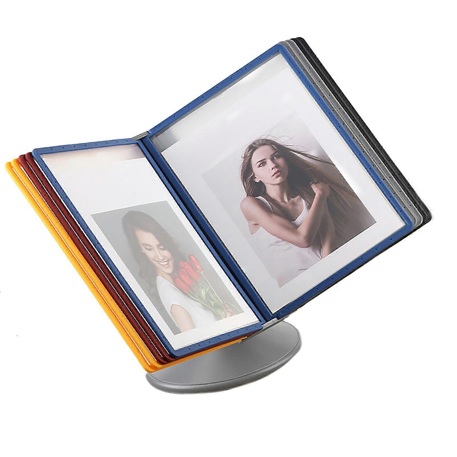 A 4 Desktop Reference & Display System for Office Desktop Reference Organizers Desk Reference Organizers with Base Multicolor