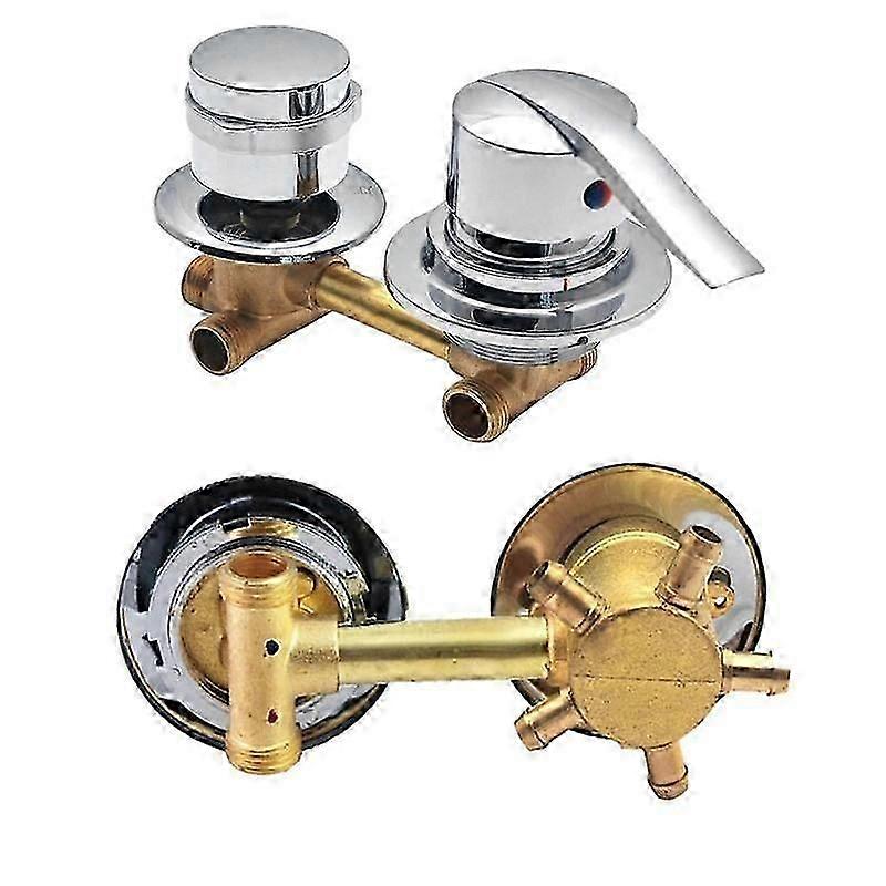 Messing bruserbatteri 2/3/4/5-vejs til badekar og brusekabine